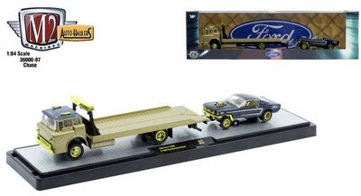 M2 Machines Haulers 1990 Ford C-8000 & 1966 Ford Mustang Gasser R87 25-13 "Chase"