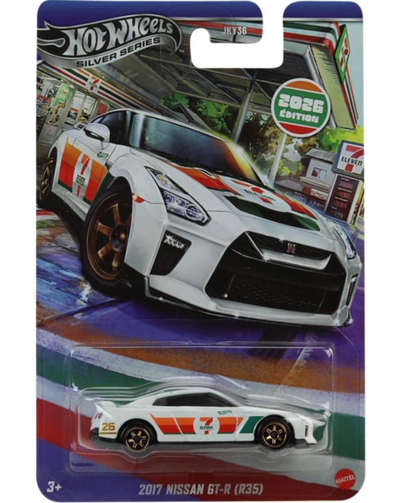 Hot Wheels Silver Series 2017 Nissan GT-R 7-Eleven 2026 Edition.