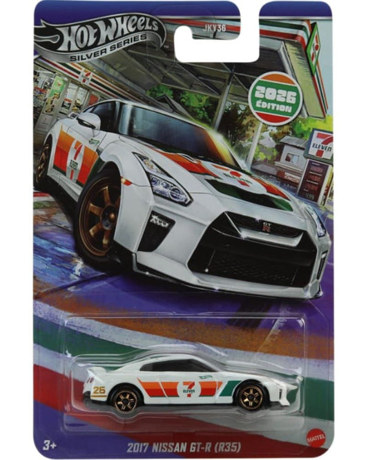 Hot Wheels Silver Series 2017 Nissan GT-R 7-Eleven 2026 Edition.