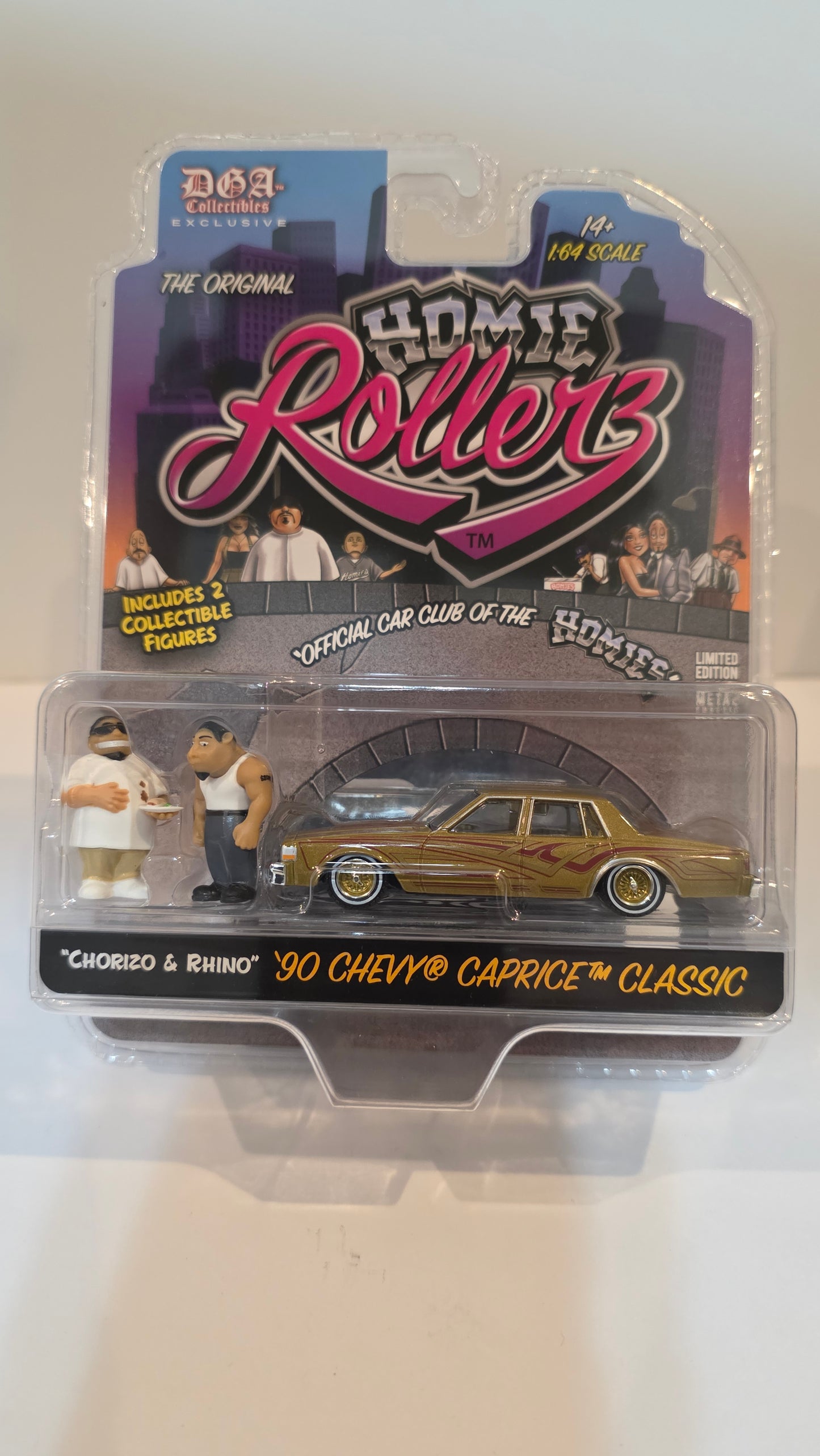 DGA Collectibles Homie Rollers 1:64 '90 Chevy Caprice Classic "Chase"