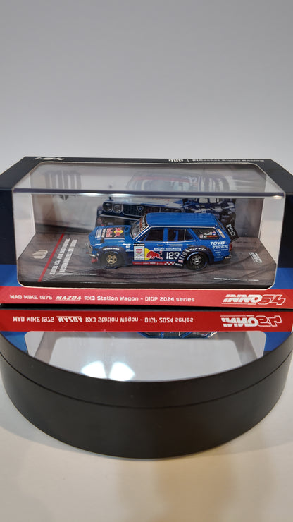 INNO64 1:64 MAD MIKE 1976 MAZDA RX3 Station Wagon D1GP Series 2024